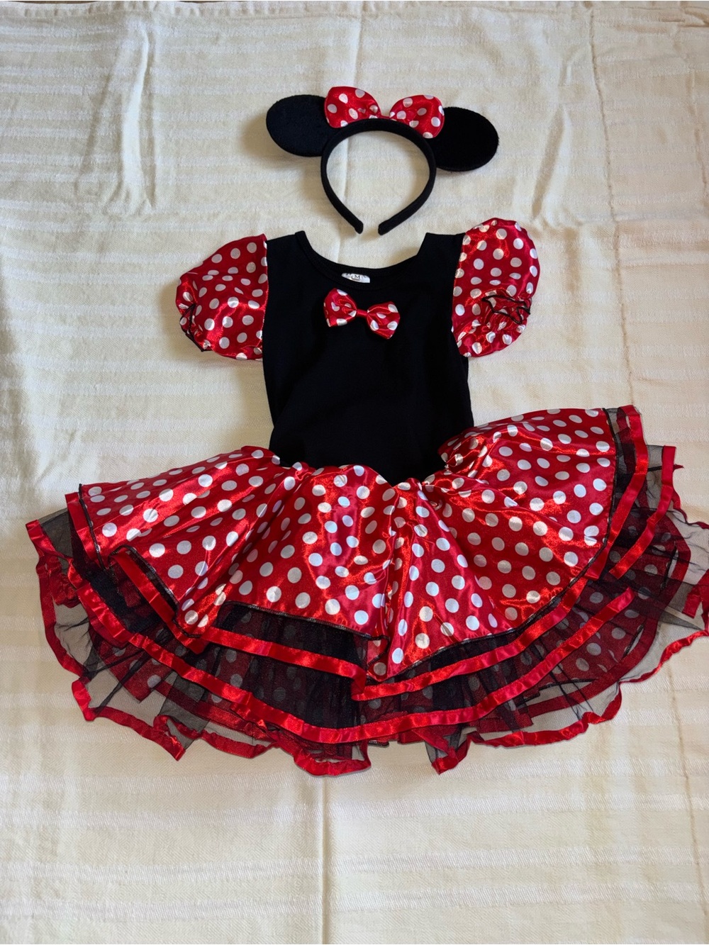Minnie Mouse Girls Tutu Dress Costume & Ear Headband